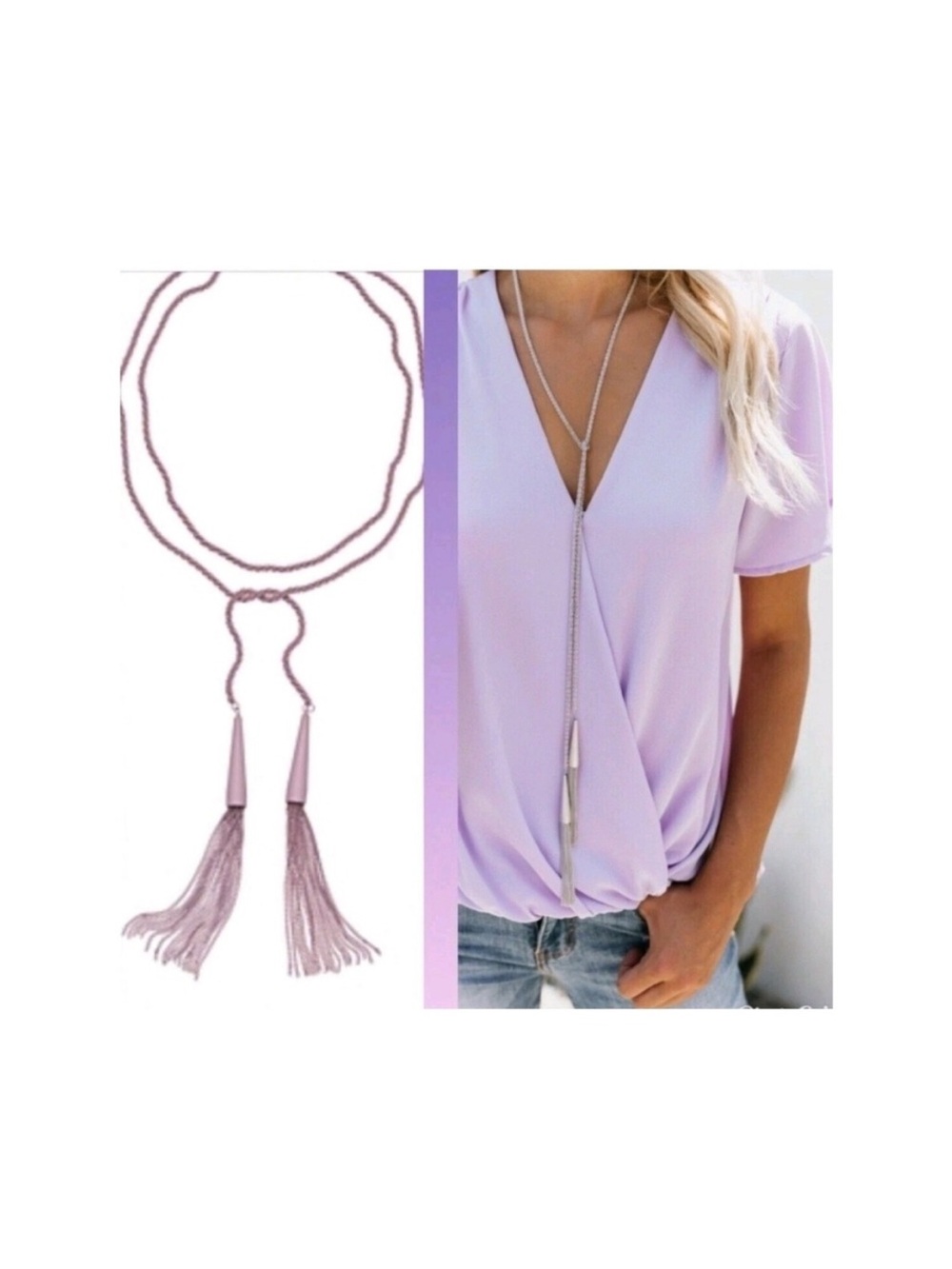 Kendra Scott Lilac Phara Tassel Necklace